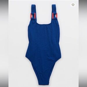 NWT Aerie Crinkle Birthday Scoop Cheekiest One Piece Swimsuit Size Large